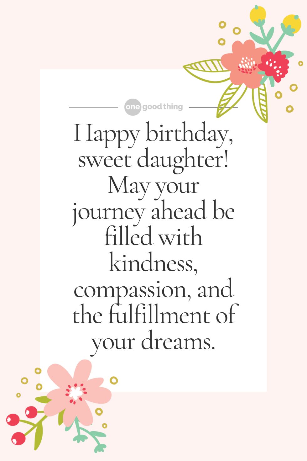 A birthday wish card for daughter.