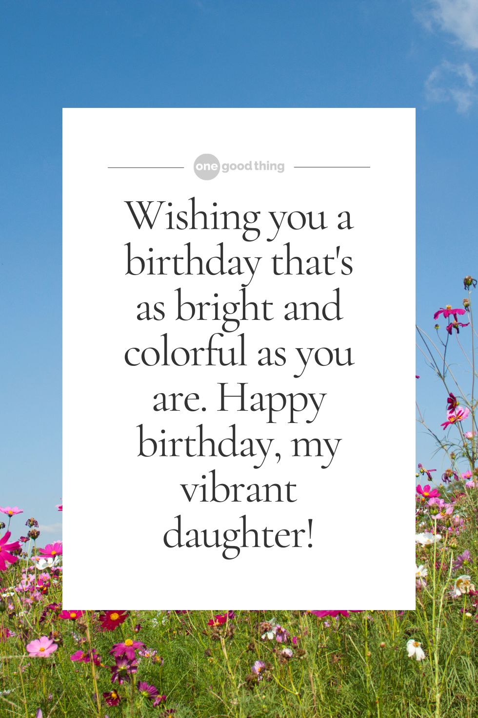 A Birthday wish for a vibrant daughter