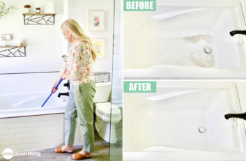 bathtub cleaning trick