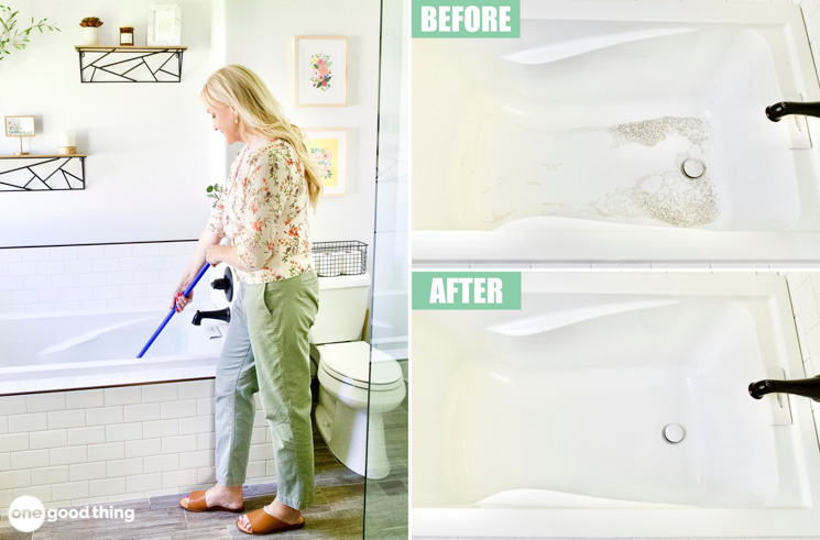 bathtub cleaning trick