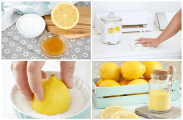 collage of images showing various ways to use lemons