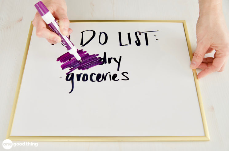 Use an erasable marker to remove permanent marker from white board.