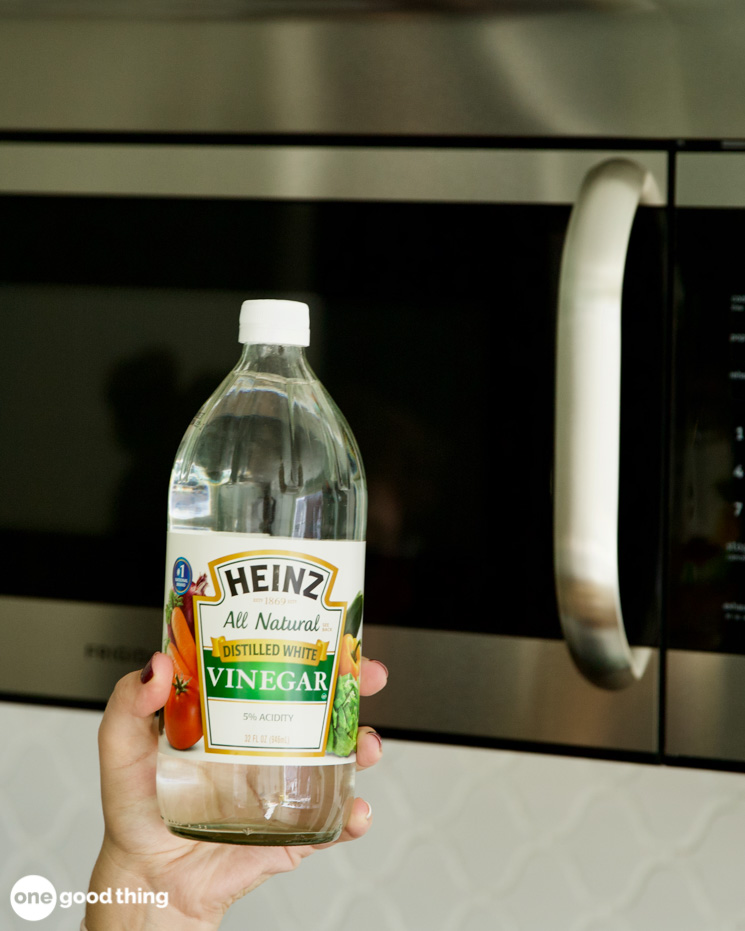 Cleaning your microwave with vinegar will sanitize it too.