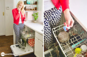 Should you put dishwasher pods directly in the bottom of the dishwasher or in the detergent compartment? This woman is wondering.