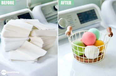 A pack of wool dryer balls replaces 1000 dryer sheets -- that's 2-5 years of laundry!