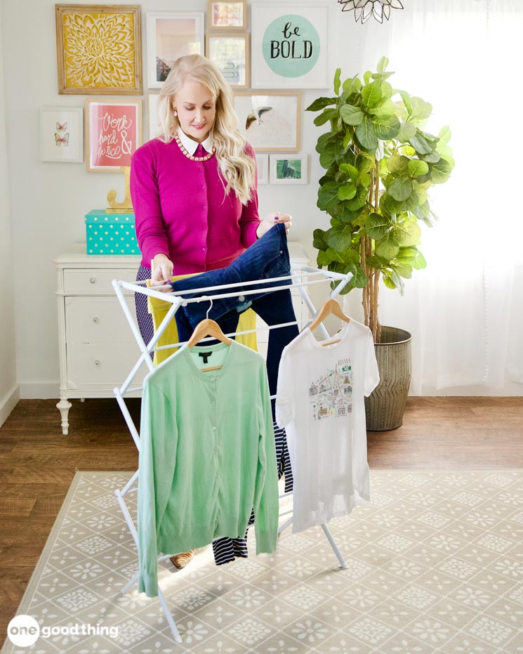 Line drying totally eliminates static from clothes.