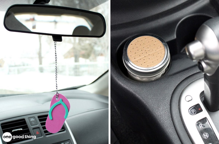 You can make your car smell good, too, with my homemade car air fresheners.