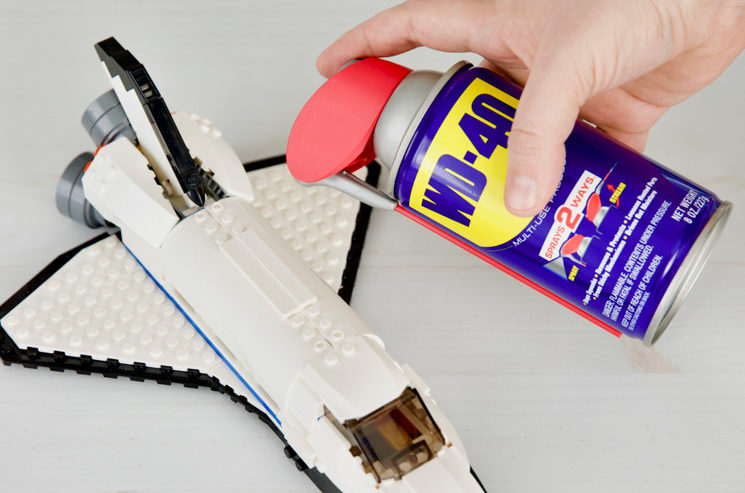 Uses for WD-40 - spraying on Legos