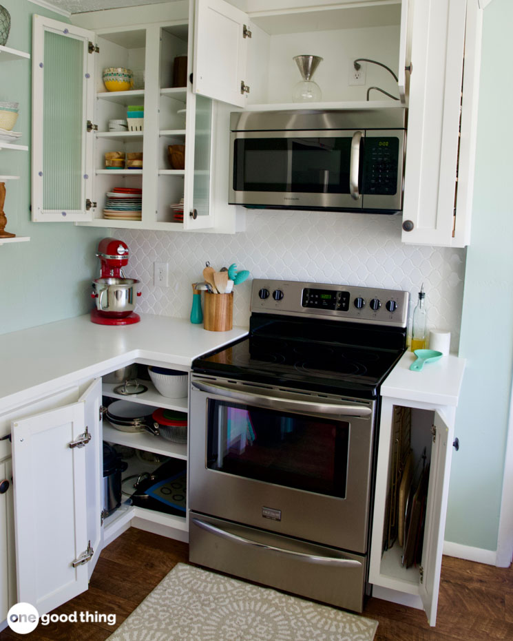 Airing out the house is a good way to get rid of musty odors. You might even want to open up all the cupboards and air them out.