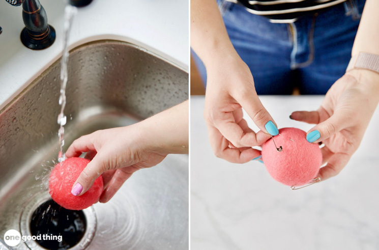 Getting dryer balls wet or putting a safety pin in them will help eliminate static.