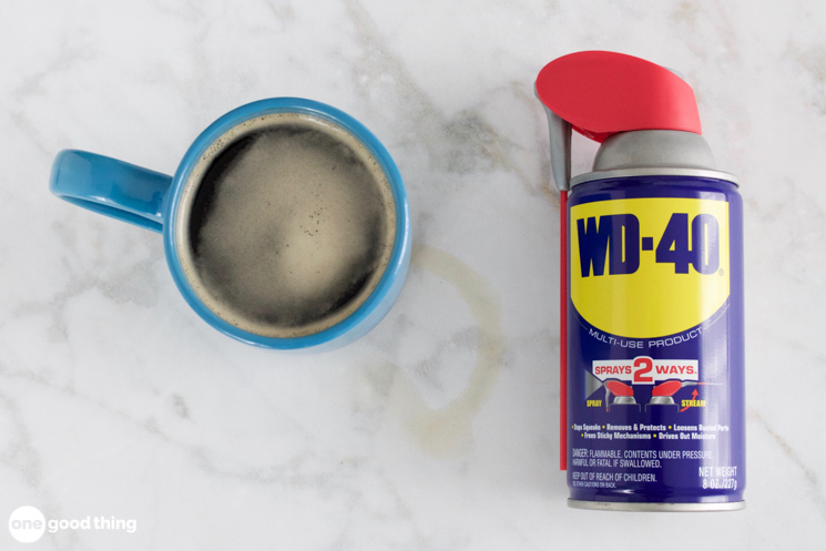 Uses for WD-40 - with a cup of coffee