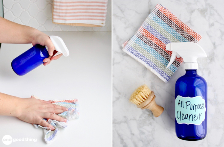 I use borax, washing soda, and Castile soap to make an all-purpose cleaning spray.