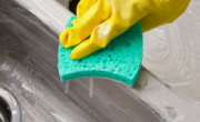 How to clean and shine your stainless steel sink with vinegar.