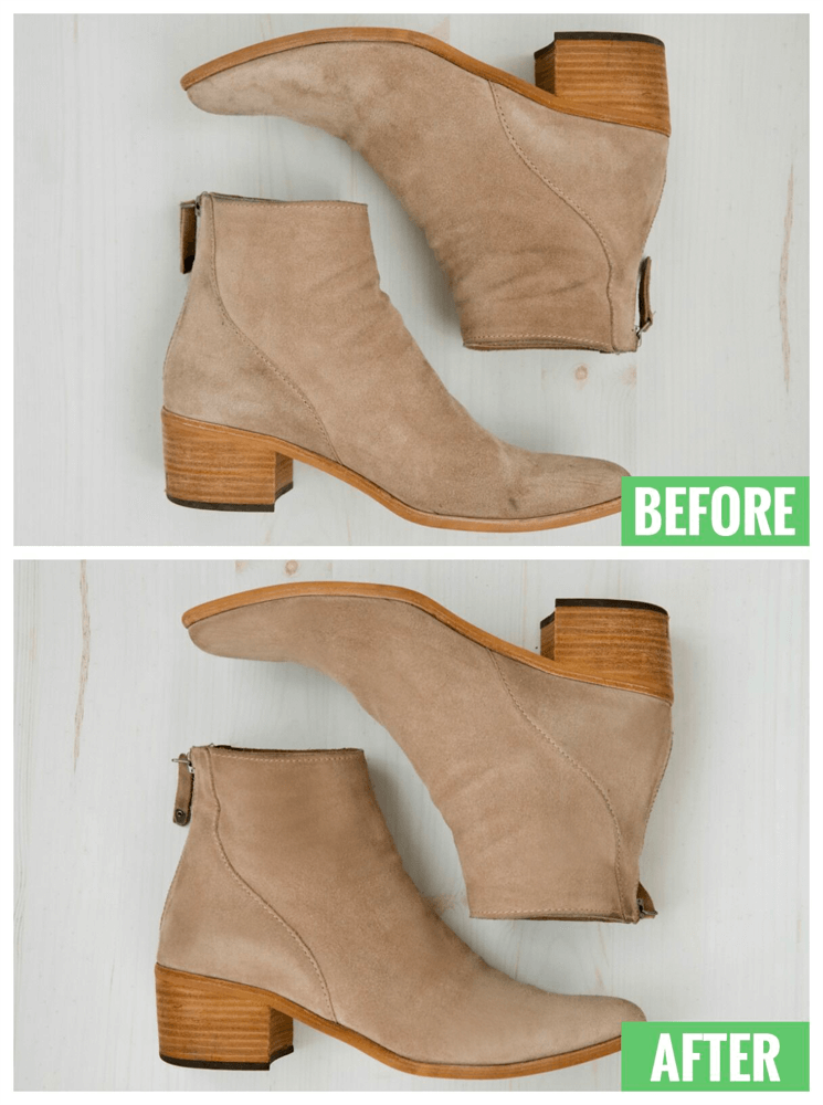 As these before and after photos show, knowing how to clean suede shoes can help you keep them looking like new.